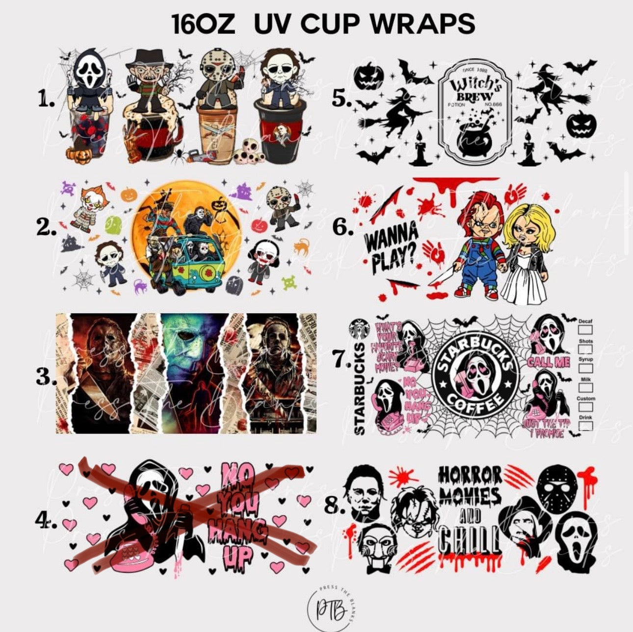 Spooky Season UV DTF Prints