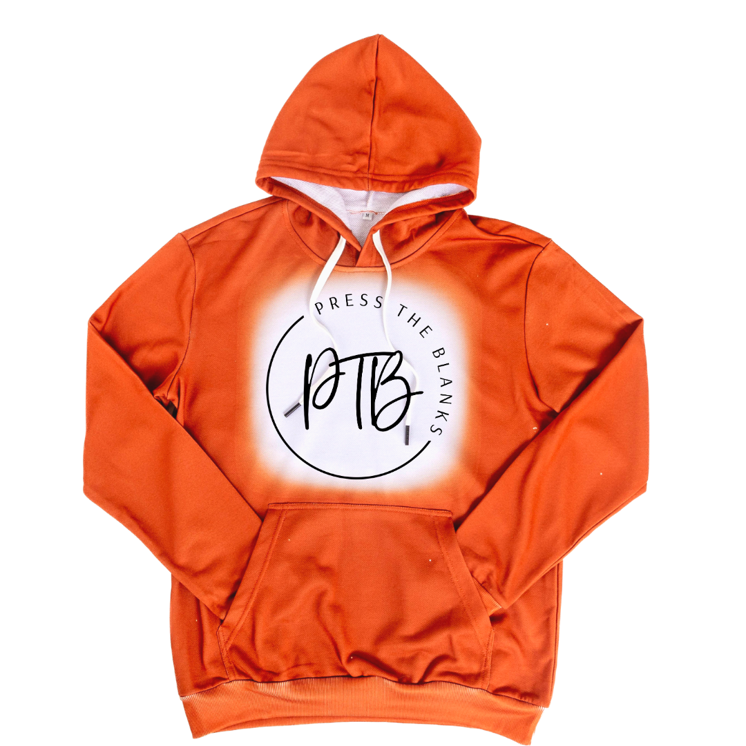 Orange discount bleached hoodie